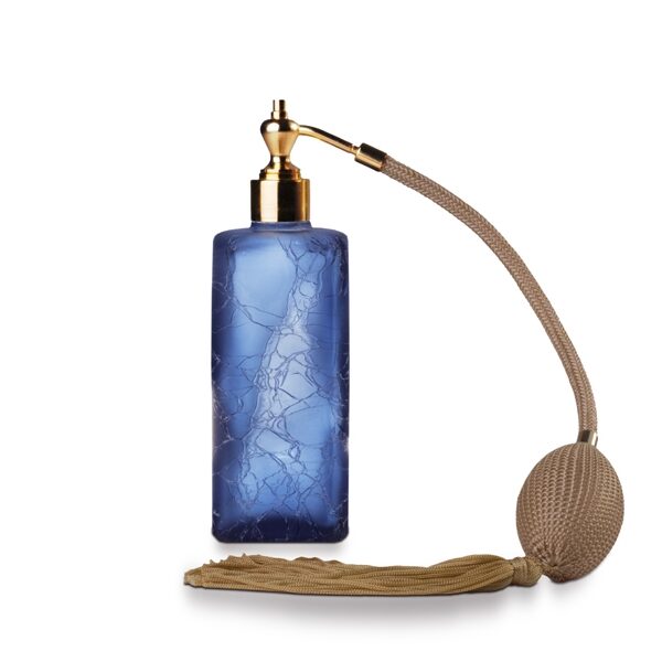 "Vendôme "vaporisateur en verre craquelé bleu
