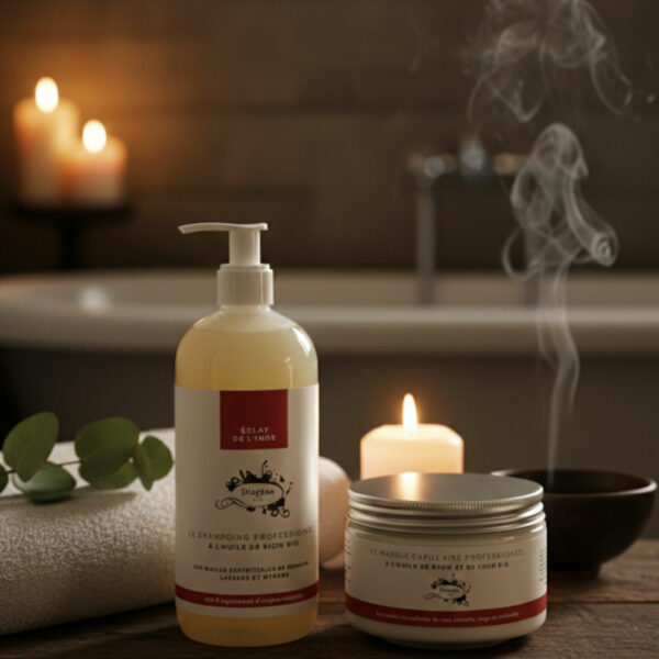 Shampoing à l'huile de Ricin et masque (après shampoing ) à l'huile de Ricin et Coco