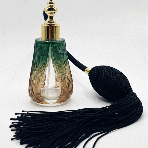 Vaporisateur de parfum Art Déco vers 1900 en cristal – Inspiration Daum- unique très rare.