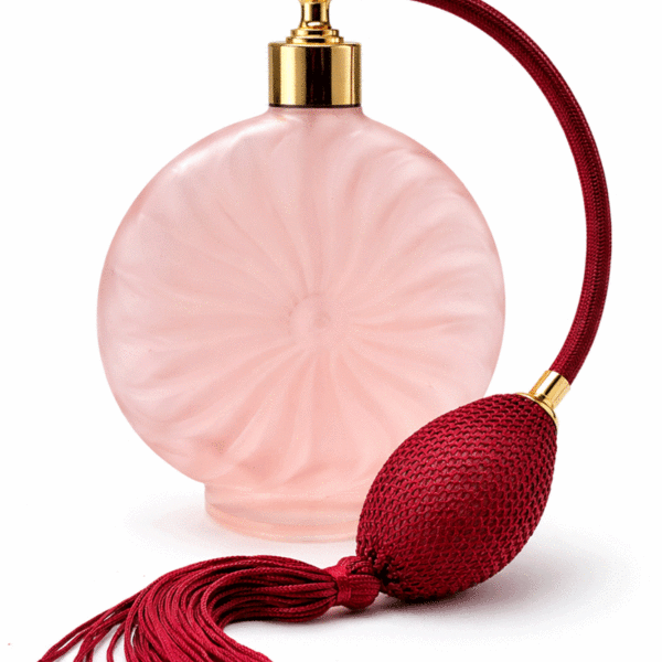 Vaporisateur de Parfum Soleil Rose Vintage avec Poire