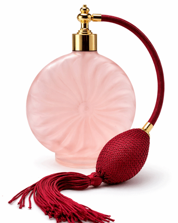 Vaporisateur de Parfum Soleil Rose Vintage avec Poire